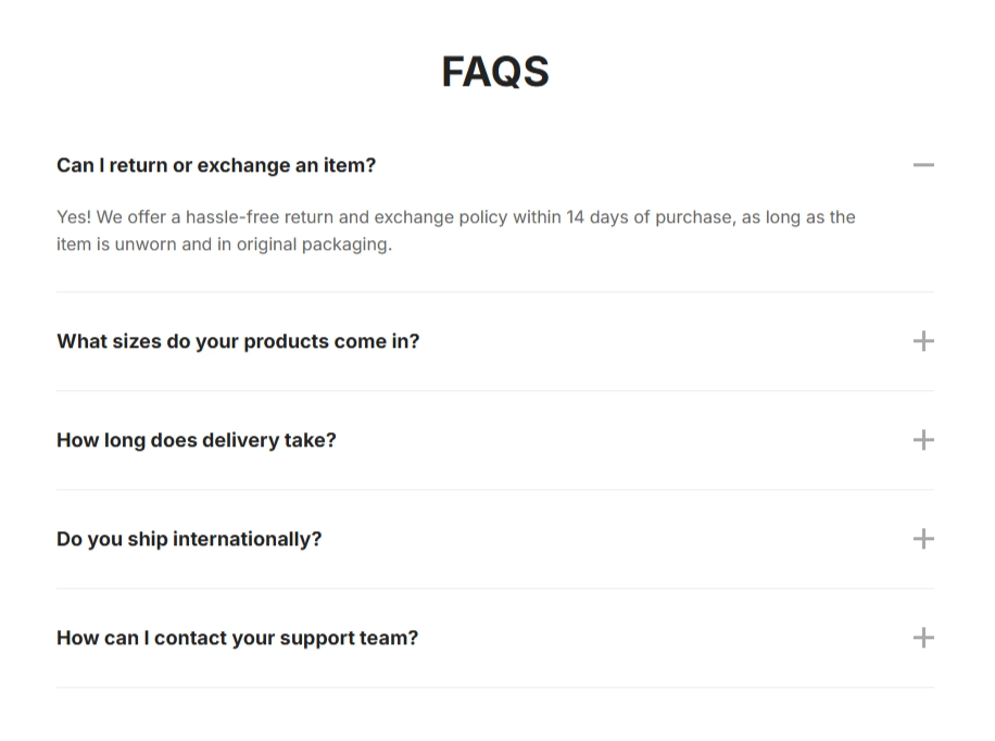 FAQs Section